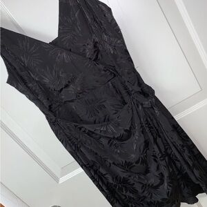 Steve Madden NWT Black Floral Spaghetti Strap  Faux Wrap “Georgina” Dress size 2